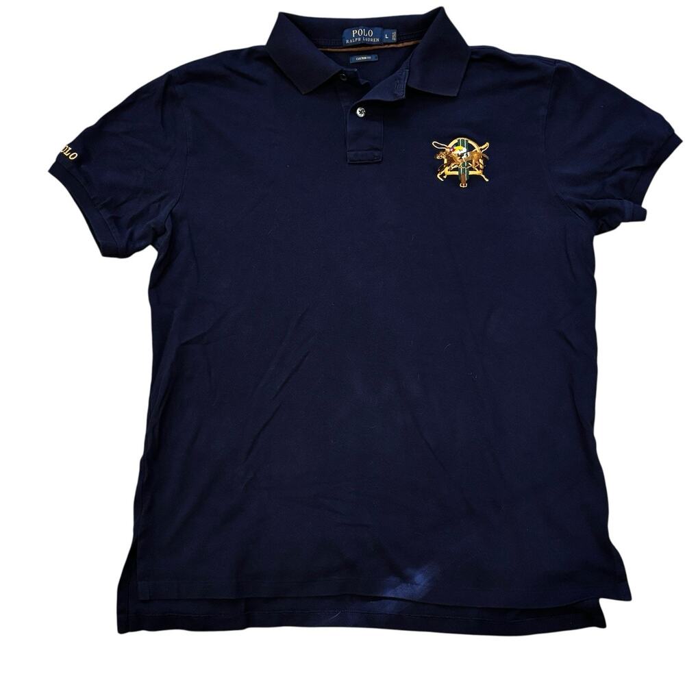 Polo Ralph Lauren Equestrian Large Polo Pony Mallet Navy Blue Custom Fit Large
